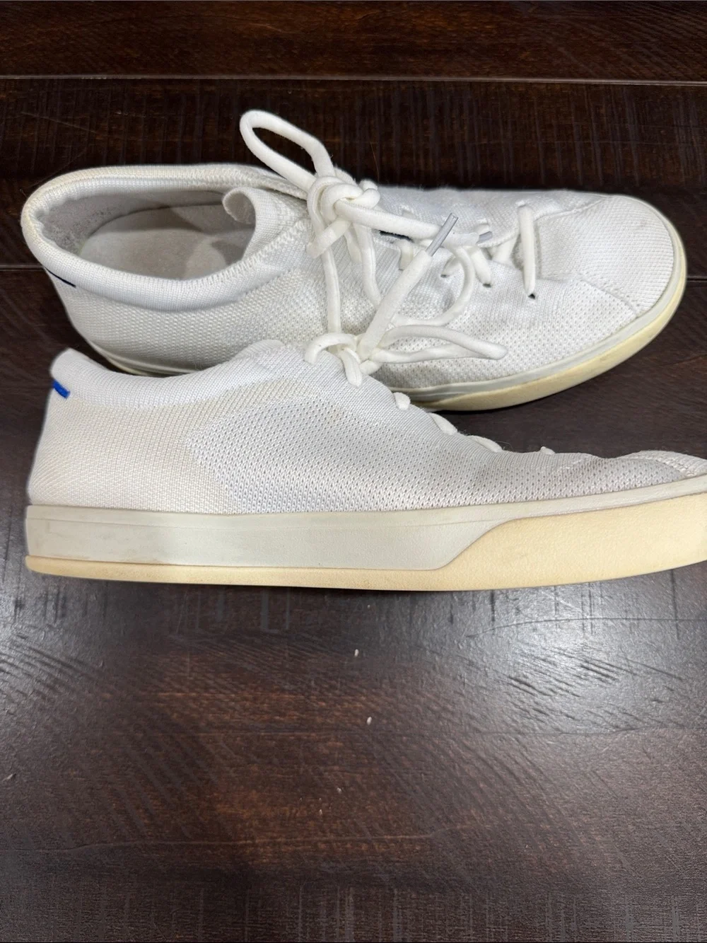 Rothy’s White Knit Lace-Up Women's Sneakers